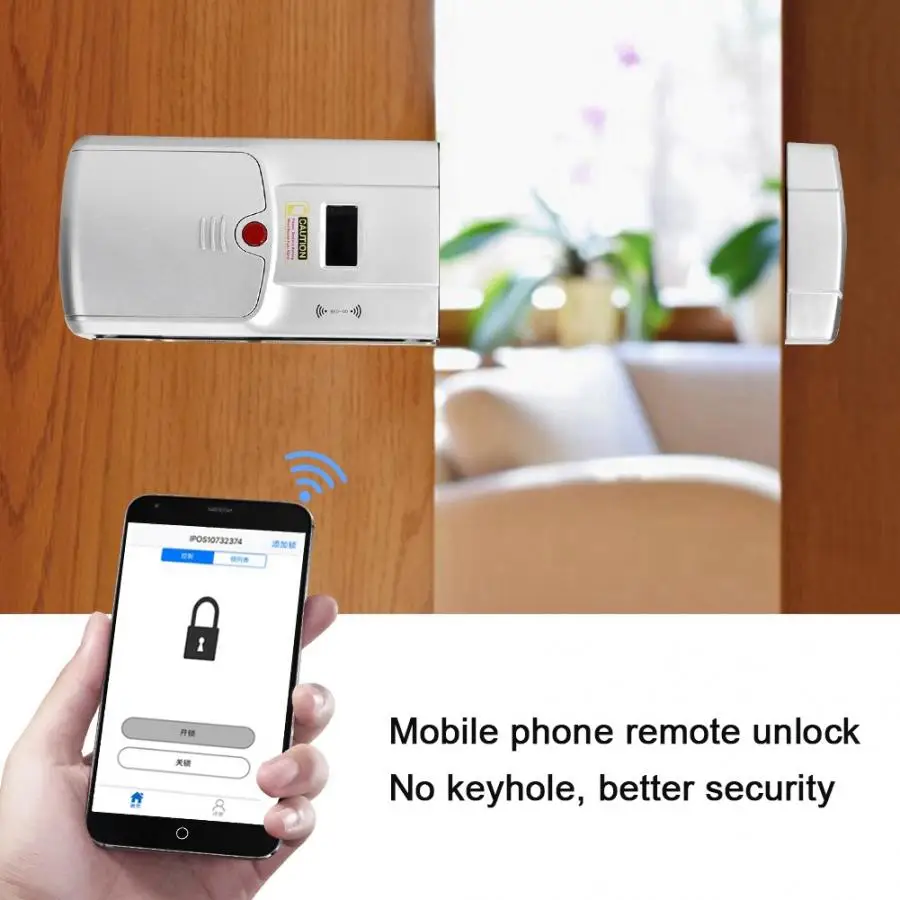 WAFU 011 электронный Bluetooth скрытый умный дистанционный дверной замок для дома, для безопасности в помещении