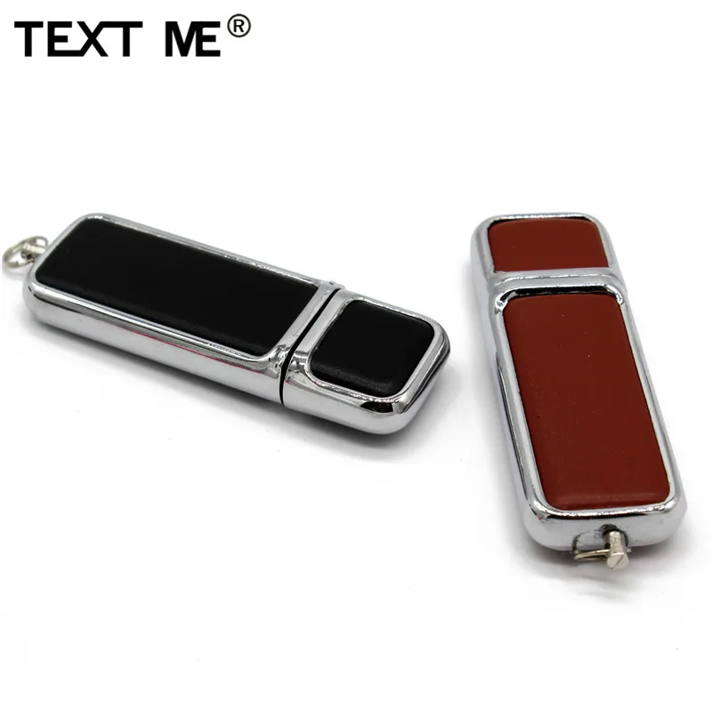 TEXT ME коричневый черный кожаный с брелоком модель usb флеш накопитель 2 0 4 ГБ 8 16 32 64