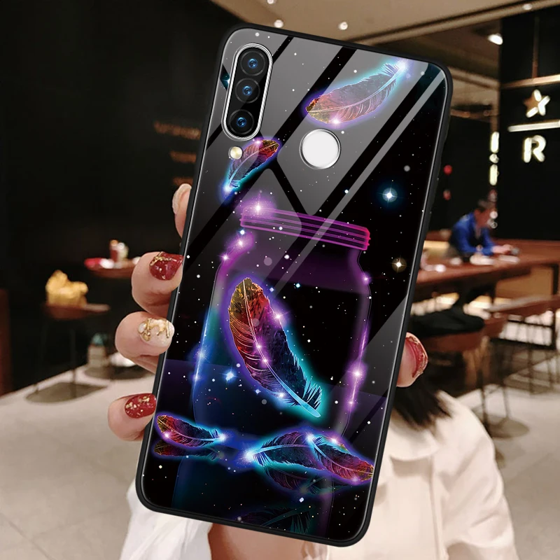 Чехол для huawei Honor View 9 10 20 Lite 8X 9X 7A Pro, роскошный чехол из закаленного стекла для huawei Nova 3 3i 4 4e 5 5i Pro, защита