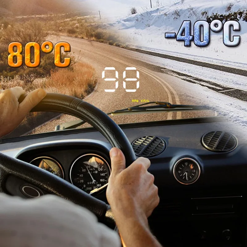 Автомобильный HUD Дисплей OBD2 II EUOBD система Предупреждение о превышении скорости проектор лобовое стекло авто электронная сигнализация напряжения