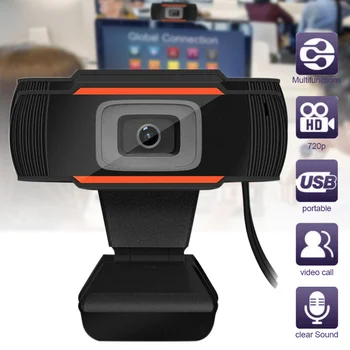 

720P High Definition Webcam Auto Focusing Web Camera Cam With Microphone For PC Laptop Desktop Computer