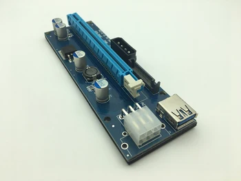 

60cm PCI-E Express Riser Card 1X To 16X Extender With Led Light USB 3.0 SATA to 6Pin Power for BTC Bitcoin Mining Antminer Miner