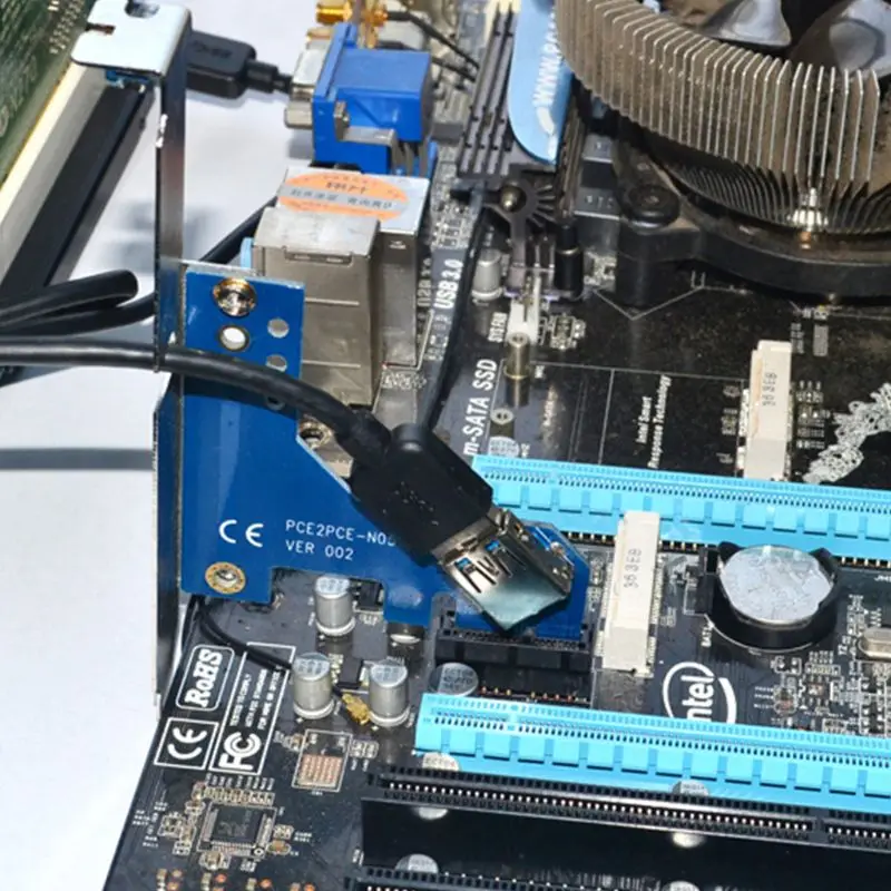 PCI E Express X1 to Dual PCI Riser Extend Adapter Card with Cable for WIN2000 XP 5