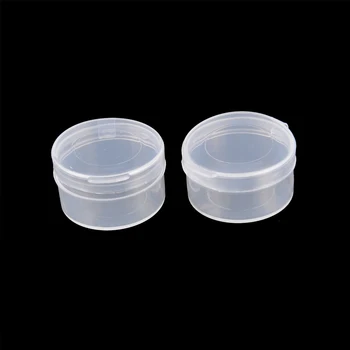 

New 10pcs/lot Transparent Toolbox Electronic Plastic Parts Container Tool Box Small Round Storage Box 2.9*1.5cm