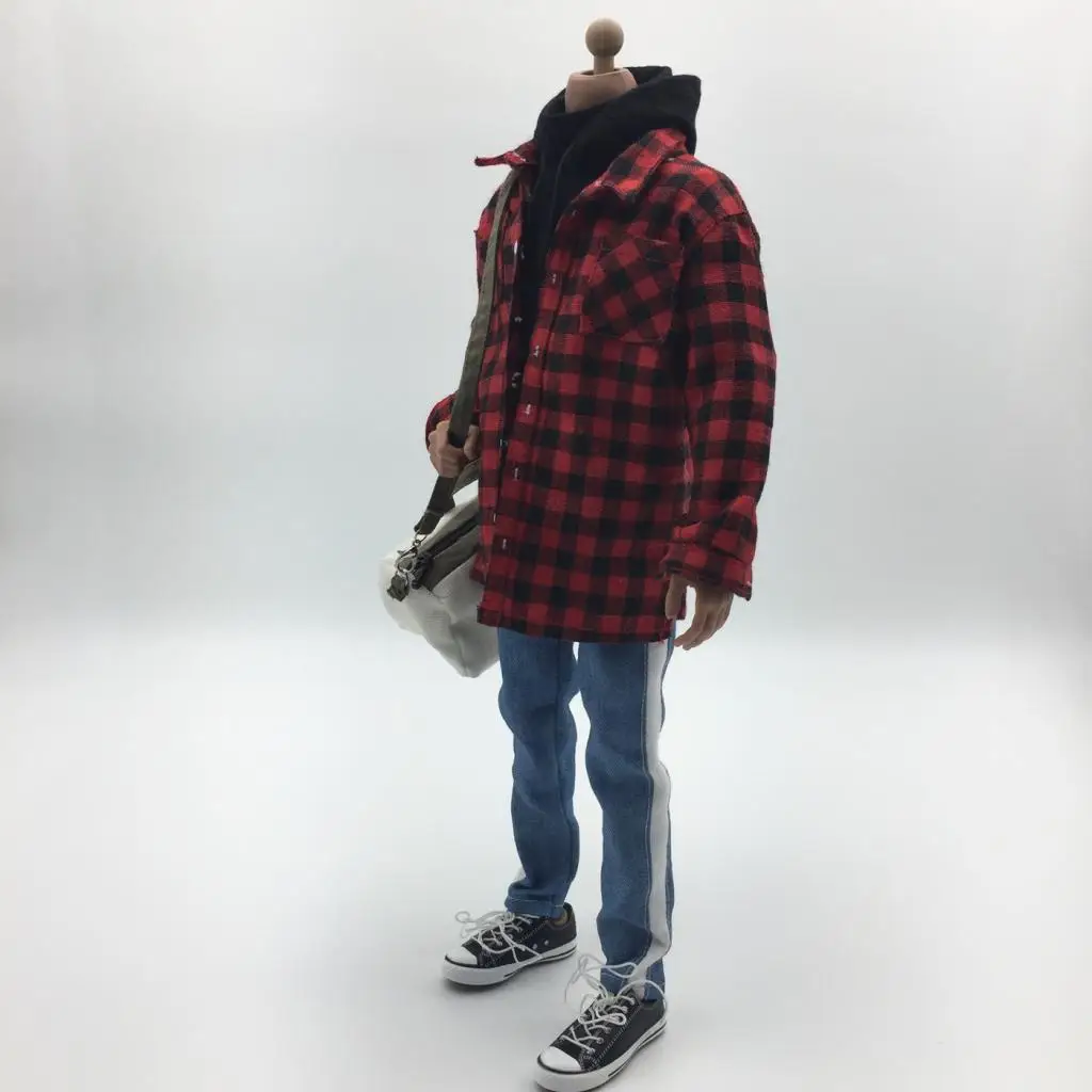 MagiDeal 1/6 Fashion Men Body Trousers Top Hoodie Shirts Bag for Dragon DML   12inch Action Figure