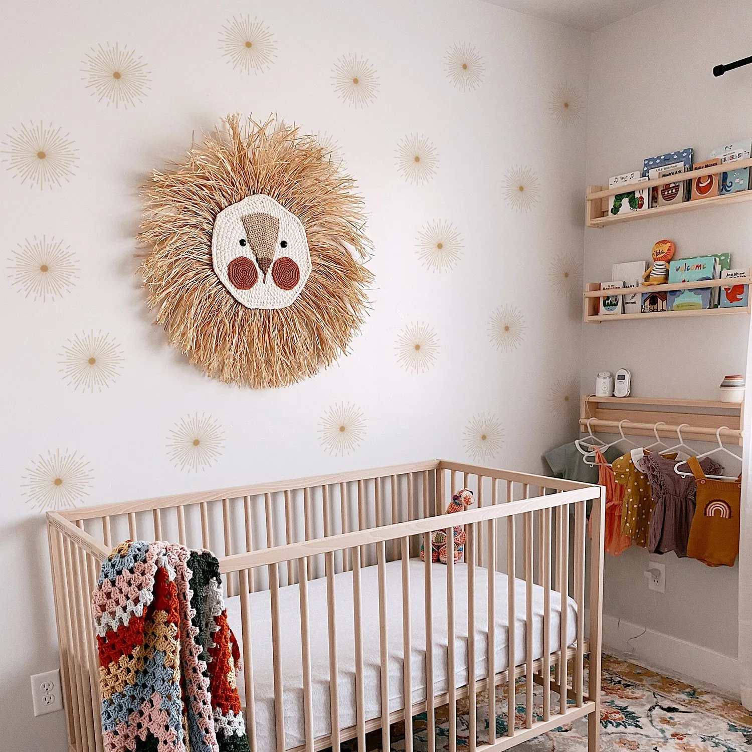 Boho Nursery Starburst Wall Stickers Decorazione Della Casa Per La Camera Dei Bambini Neonate Ragazzi Camera Stelle Creative Adesivi Vintage Nordic