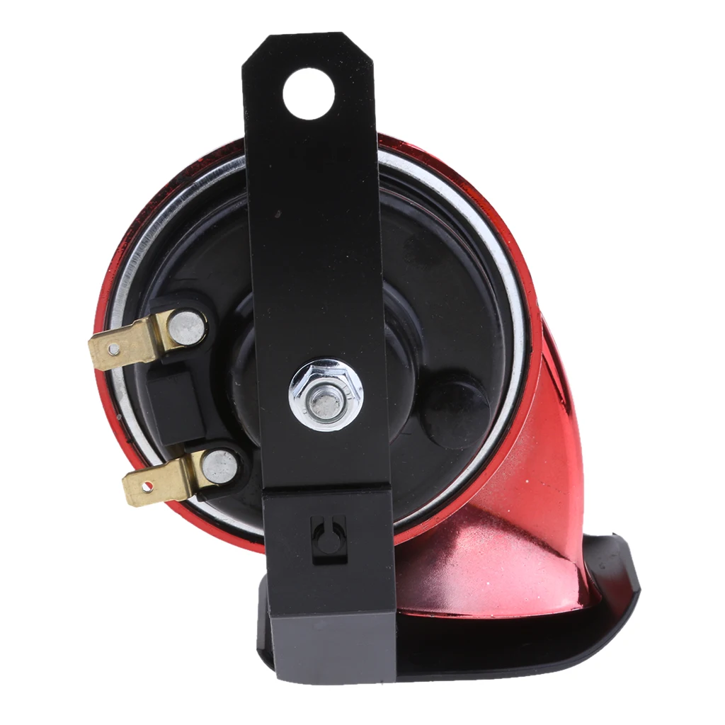 Car Motorcycle 130dB Loud Snail Air Horn Siren Waterproof 510hz 12V DC Red
