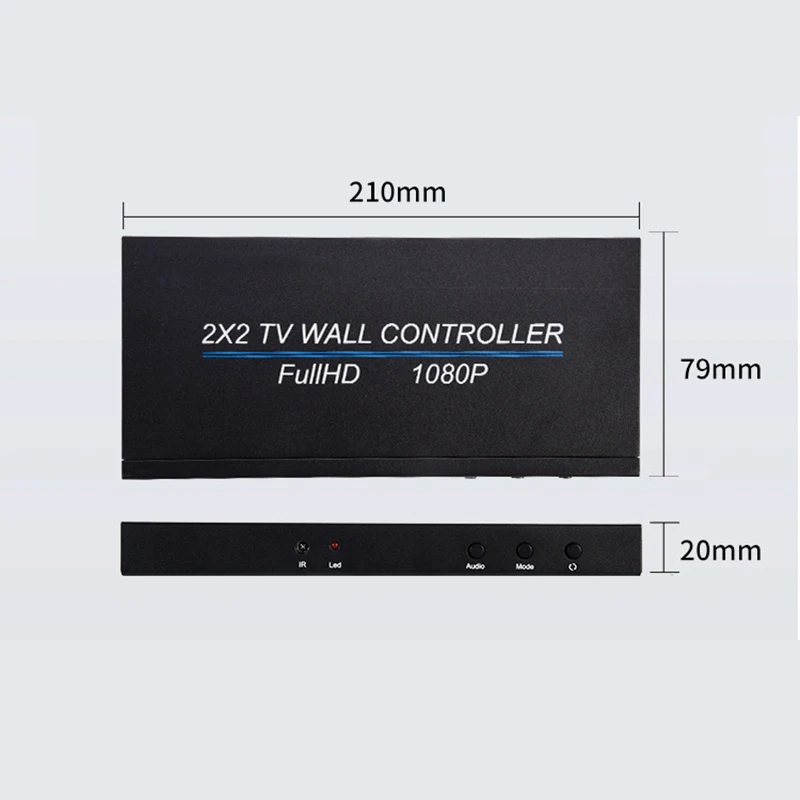 2X2 видео настенный контроллер 1 HDMI вход 4 HDMI выход 2X1/3X1/4X1/1X2/1X3/1X4 тв процессор изображения сшивание(штепсельная Вилка стандарта США