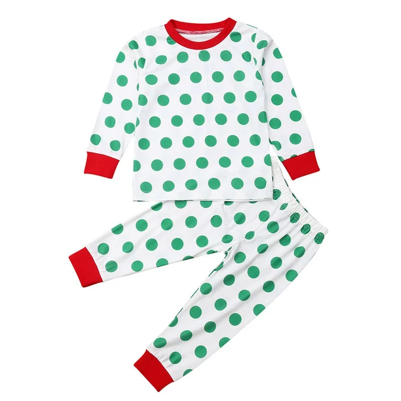 

Autumn Baby Clothes for Kids Girls Boys Polka Dot Print Sleepwear Set Long Sleeve Blouse Tops+Pants Pajamas Sets #p
