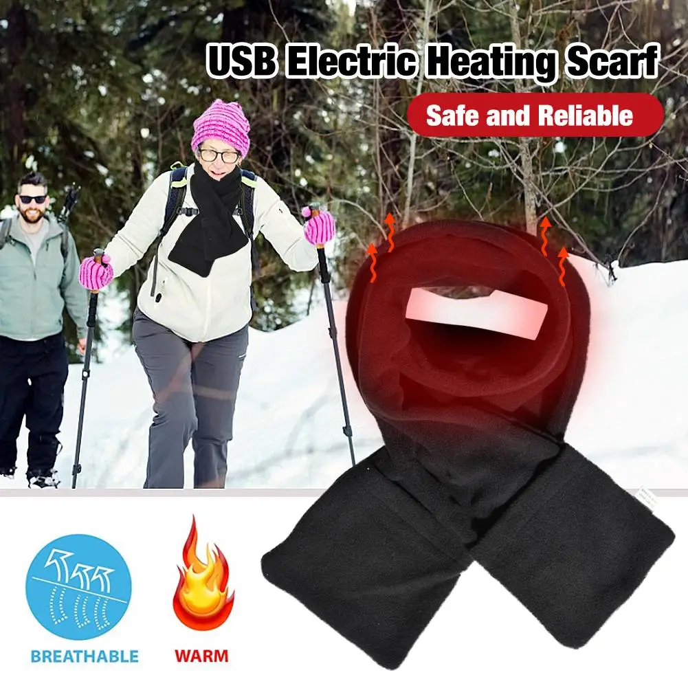 

Electric Scarf 4W USB Rechargeable Breathable Heated Wrap With Heating Pad Neck Protection Cover For Outdoor Ski Hiking Scarf