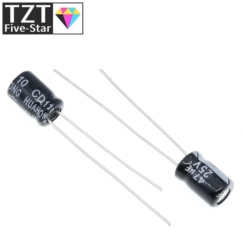 TZT 50/100PCS Hochwertiger 25V47UF 5*7mm 47UF 25V 5*7 Elektrolytkondensator – Detail 6