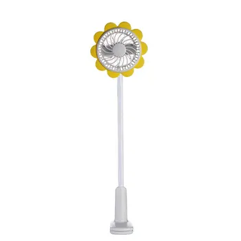 

Creative Personality Fan Usb Mini Rechargeable Sun Flower Clip Student Fan Summer Portable Small Fan