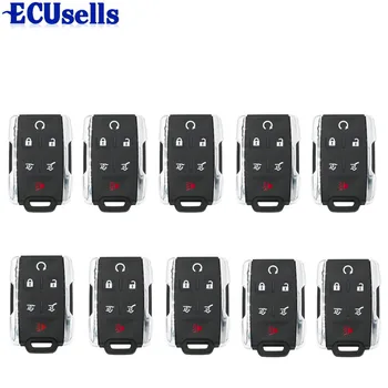 

10 PCS, 6 Buttons Silver Side New Replacement Keyless Entry 5+1 Buttons for Chevrolet Remote Key Fob Shell Car Key Case