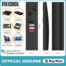 Mecool-giroscopio de ratón remoto V01 para caja de TV inteligente, giroscopio inalámbrico de 2,4 GHz, Bluetooth, aprendizaje IR, Control remoto por voz para KM1 KM3