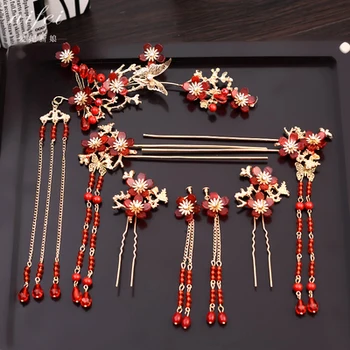 

wholesale Jewelry set 10pc The new Korean hair clip Bank Hotel mobile telecom property occupation female headdress flower