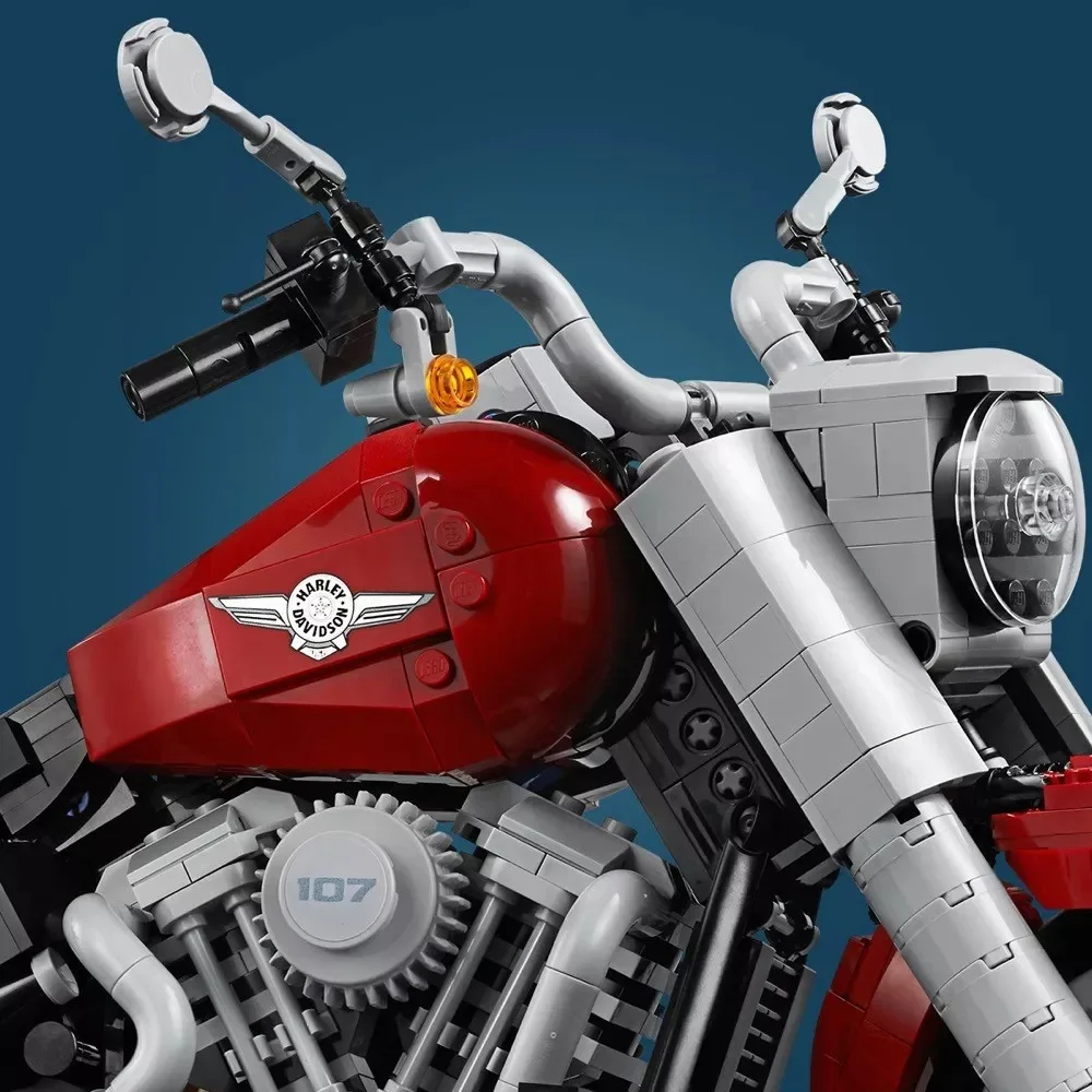 Creator Expert Совместимость классический 10269 Harley; транспортное средство жира мальчик мотоциклетные строительные наборы техника мото модели игрушки для детей, подарки