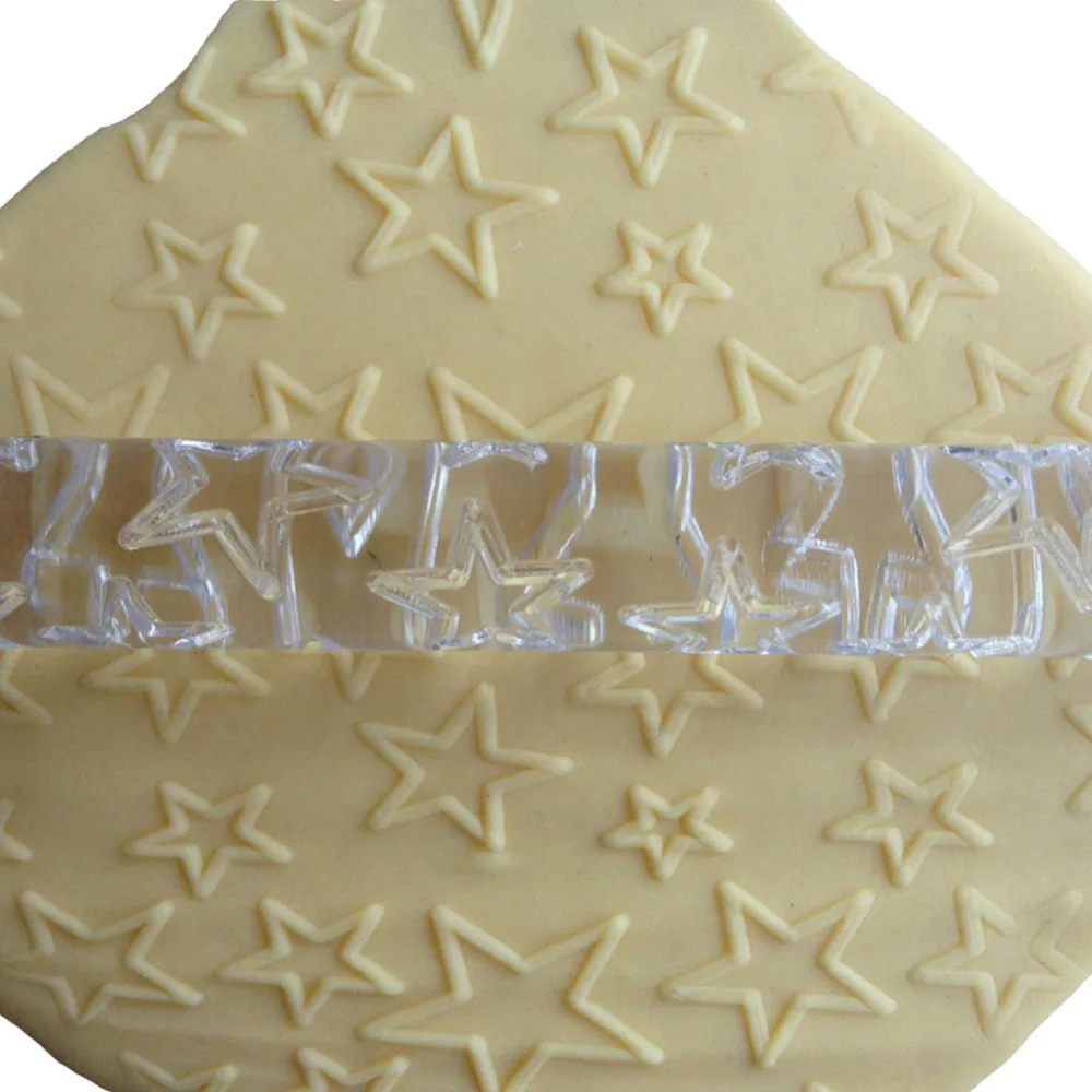 Transparent Stars shape decorative rolling pins,embossing rolling pin,cake decor tools rolling fondant fondant roller free ship