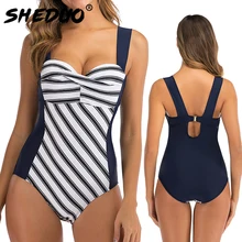 Монокини женский сексуальный купальник полосатый боди с открытой спиной купальный костюм Пляжная одежда размера плюс цельный купальник maillots de bain