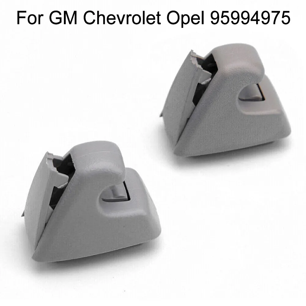 2pcs Car Sun Visor Clip Gray Auto Sun Visor Support Clip Retainer