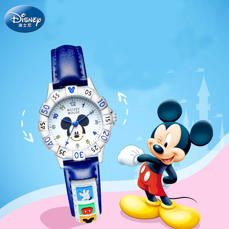 Disney Mickey Mouse Children's Watch Pointer Cartoon Cute Waterproof Watch for kids children Buckle Alloy Leather girls watches Disney Mickey Mouse Children's Watch Pointer Cartoon Cute Waterproof Watch for kids children Buckle Alloy Leather girls watches