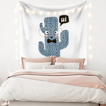 

Cassisy Minimalism Cartoons Cactus Wall Carpet Tapestry Blanket Wall Hangings Beach Towel Dorm Bedroom Home Decor Cloth Bohemian