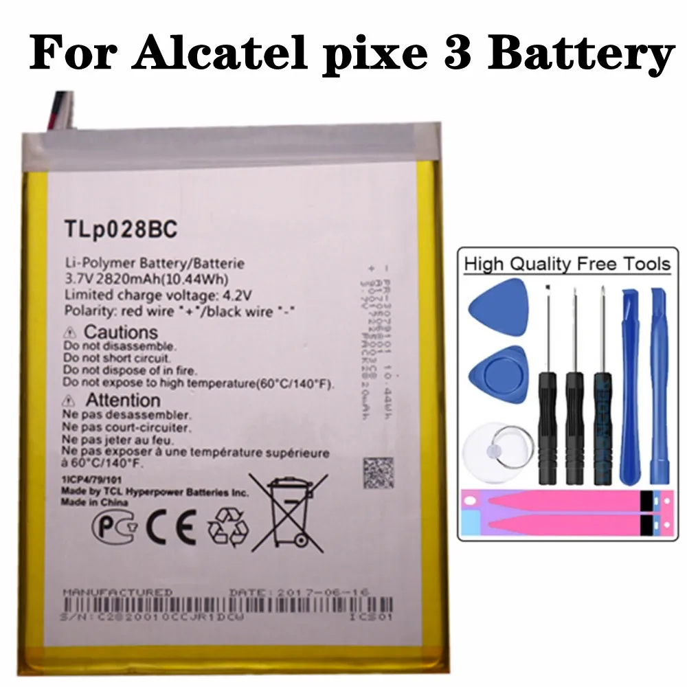 Аккумулятор TLP028BC TLp028BD для планшета Alcatel Tab pixe 3 сменный аккумулятор 2820 мАч батареи