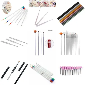 

12PCS/5/3/1PCS Nail Art Brush Drawing Pens Nail Manicure DIY Painting Liner Brushes UV Gel Polish French Salon Decoration Tools
