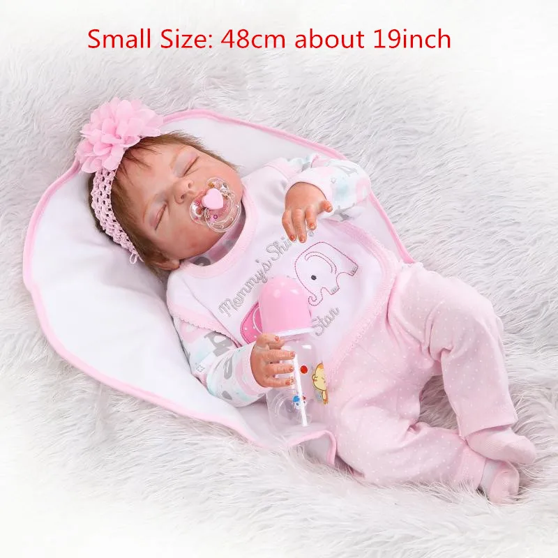 22,5 ''дюйма 57 см Симпатичные Reborn Baby Doll игрушечный олень, детский приятель кукла мягкая силиконовая виниловая реальные сенсорные игрушки 19 дюймов Детские куклы игрушки для детей, подарок на день рождения
