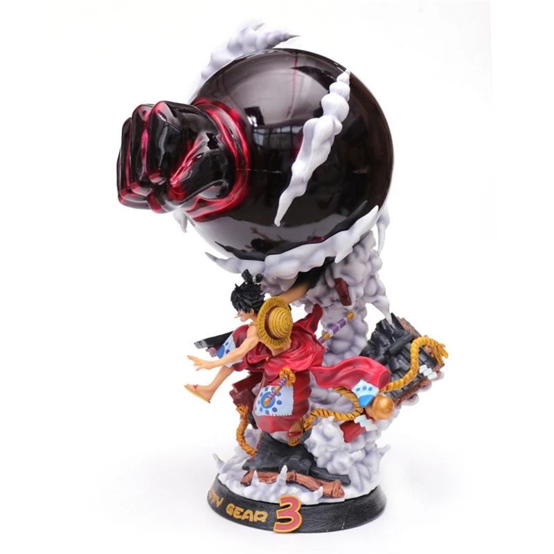 Аниме One Piece Luffy Gear Third 3 The Bound Man GK статуя кимоно Луффи ПВХ фигурка Коллекционная