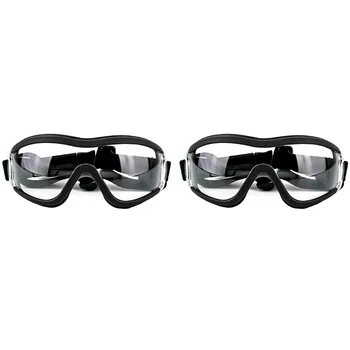 

2 Pcs Dog Sunglasses Dog Goggles Adjustable Strap for Travel Skiing and Anti-Fog Dog Snow Goggles Pet Goggles