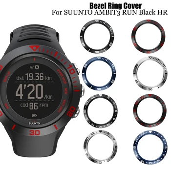 

Meatel Frame Stainless steel Smartwatch Case For SUUNTO AMBIT3 RUN Black HR Watch Bezel Ring Styling Adhesive 3R Protection ring