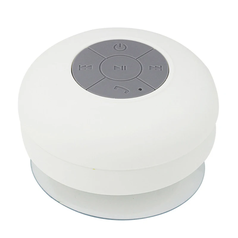 White Портативный мини Bluetooth Динамик Hands Shower сабвуфер динамик s музыка бесплатно беспроводной для водонепроницаемый ванная комната громкий динамик - Color: White