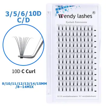 

12 Lines Premade Volume Fans 3d/5d/6d/10D Lash Russian Volume Eyelash Extensions Pre made Lash Extension Faux Mink Eyelash