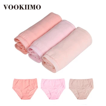 

3PCS/Pack Women's Underwear Cozy Breathable 100% Cotton Ladies panties high waist plus size L-4XL Intimates Underwear for Women