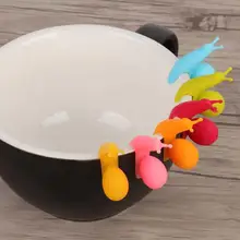 6 шт. силиконовые приспособления для заваривания чая улитки чайный мешок Висячие улитки кружка с зажимом этикетка вечерние товары на год