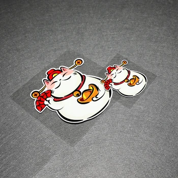 

NO.S128 Cartoon Cute Lucky Cat Shoe-shaped Gold Ingot Fortune Cat Car Motorbike Helmet Reflective Stickers and Decals
