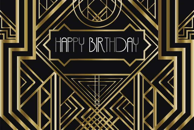 Adults Birthday Party Backdrop Black Golden Great Gatsby Banner Elegant  Tasteful Photo Background Wall Setter Poster Decoration - Backgrounds -  AliExpress