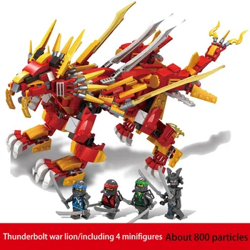 

76012 The Flame Wars Lion Phantom Ninja Model Assembled Building Blocks Toys Sets Figures Children's Toys Sell Like Hot Cake