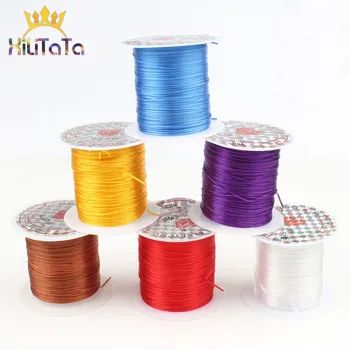 

0.8mm 1 Roll Strong Stretchy Elastic Beading Wire Cord String Thread Eight Colors Crystal Cord For Jewelry Making Bracelet Charm