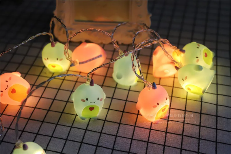 Kawaii Рождество 5 м свет единорога гирлянда кролик батарея USB малыш ночник праздник Вечеринка спальня, детская комната сказочные огни для свадьбы