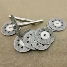 

10pcs 22mm Diamond Cut Off Disc Cutting for Tool +2 PCs Mandrel