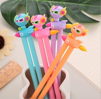 

Gel Pen 0.5MM 100pcs/Lot Cartoon Rocket Superman Neutral Free Shipping Lazy Copying Writing Supplies Cute Stationery GP521