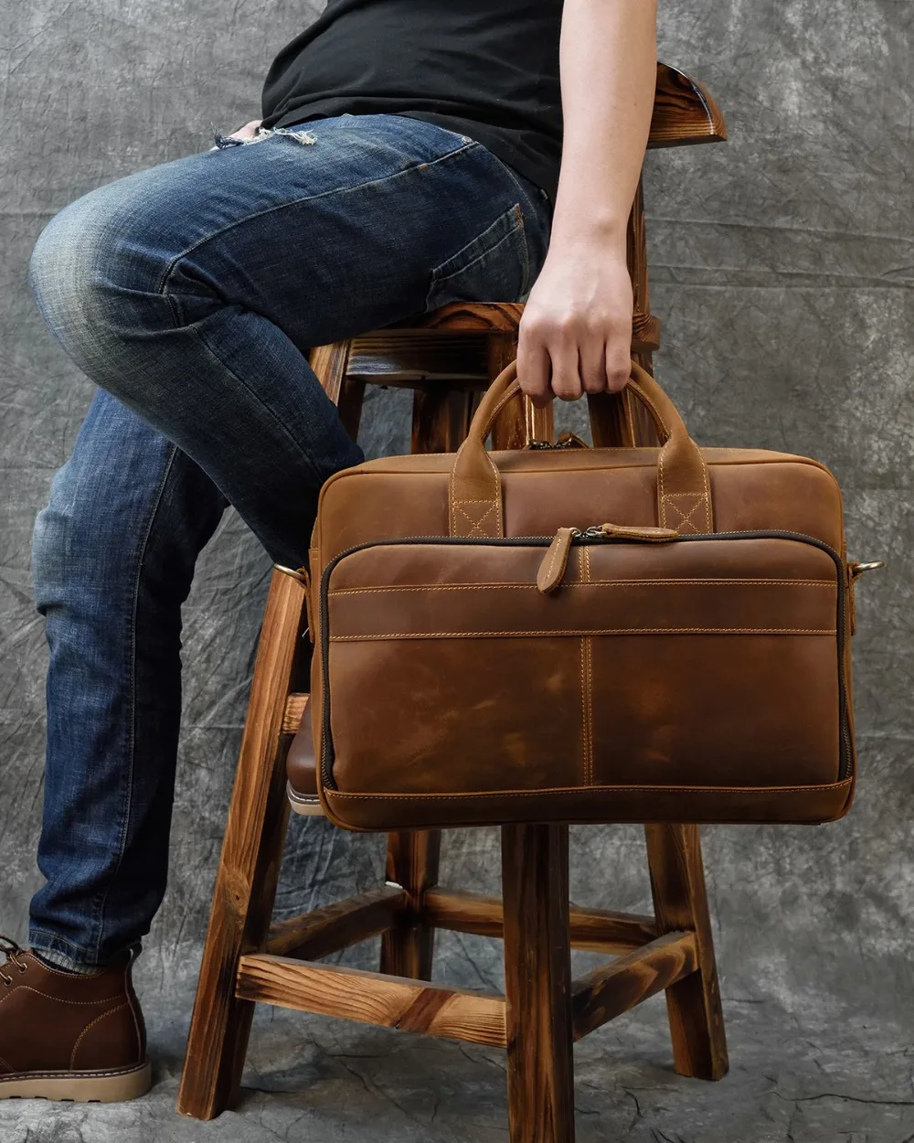 Vintage male laptop handbag Handmade Crossbody bag Genuine Leather Briefcase Bag for man fit for 14 inch PC Business Bag 12 Hc4bf3886de764e7f973db6da7d4a1903I
