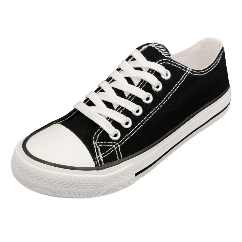 

Canvas Shoes Student 2019 Autumn New Style Korean-style Lace-up Casual Versatile Flat Anti-slip Low Top Classic Sneakers