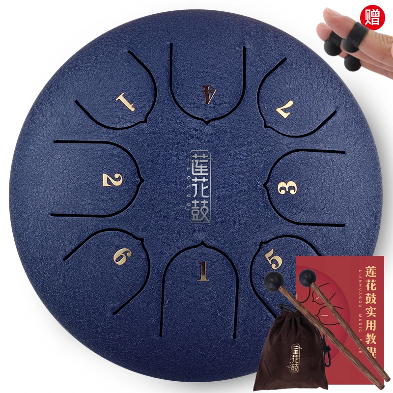 Music Education 6 Inch Tongue Drum 8 Tone Key Lotus Empty Muscial Instrument Accessories With Mallets Carry Bag8 | Спорт и