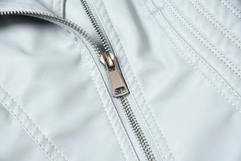 Cross Border Europe And America New Style Embroidered Leather Jacket WOMEN'S Coat Slim Fit Short Locomotive Leather Coat WO