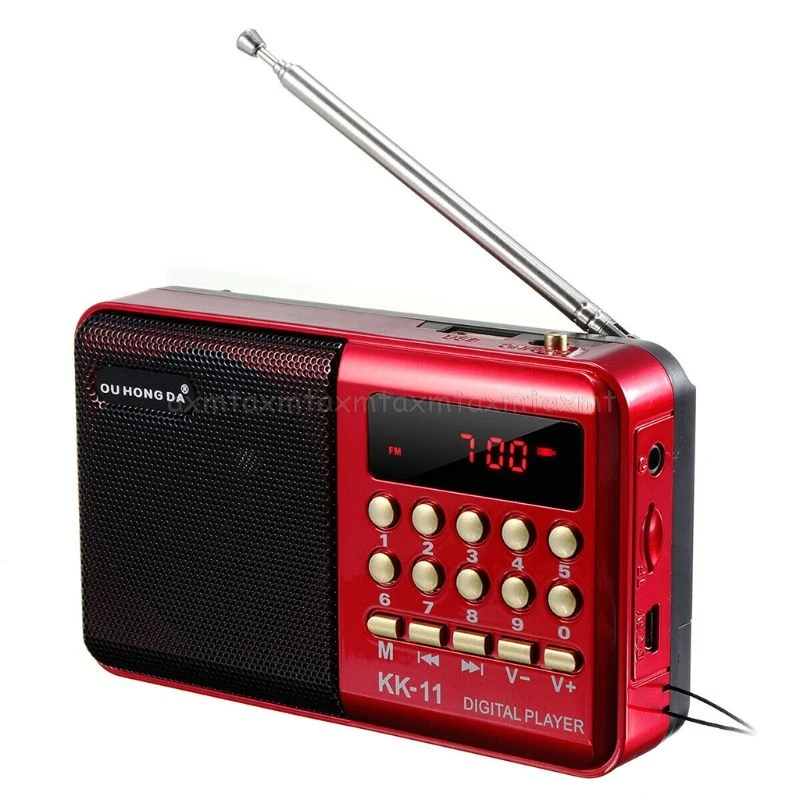 Мини Портативный Ручной Многофункциональный перезаряжаемый цифровой FM K11 радио USB TF MP3 плеер динамик устройства поставки N08 19