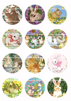 

Handmade Colorful picture Round Glass Cabochons Refrigerator magnet for Necklace Decoration and Phone Chain Accessaries199