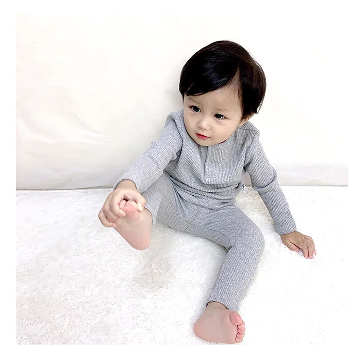 Baby Girl Clothes Set Pure Cotton Infant Boys Long Sleeve Set Sweaters+Pants 2pcs Warm Thread Pit Jerseys Kids Clothing Outfits