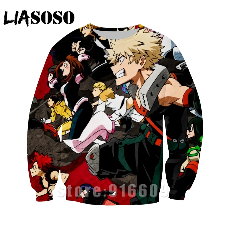LIASOSO для мужчин женщин толстовка 3D принт аниме My Hero Academy All Might Shigaraki Tomura Футболка короткий рукав Топ пуловер - Цвет: 10